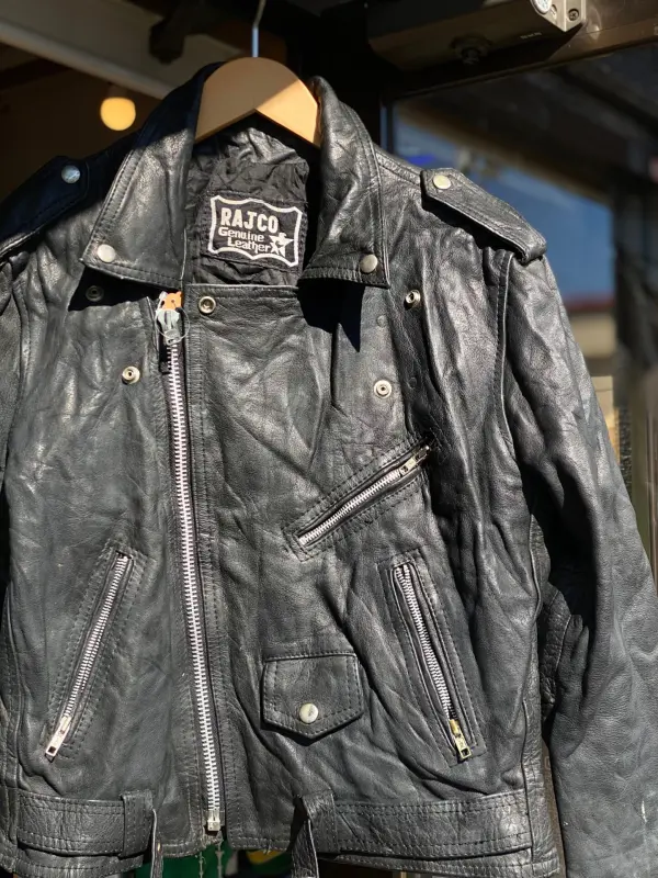 RAJCO Genuine Leather ダブルライダースジャケット Mサイズ程 36 革