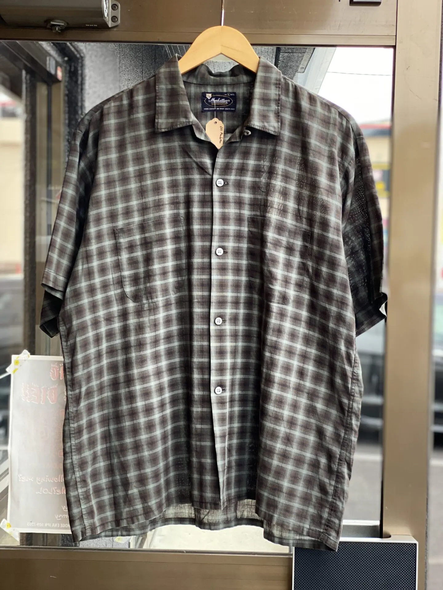60's Vintage Manhattan MANSMOOTH 半袖オンブレチェック