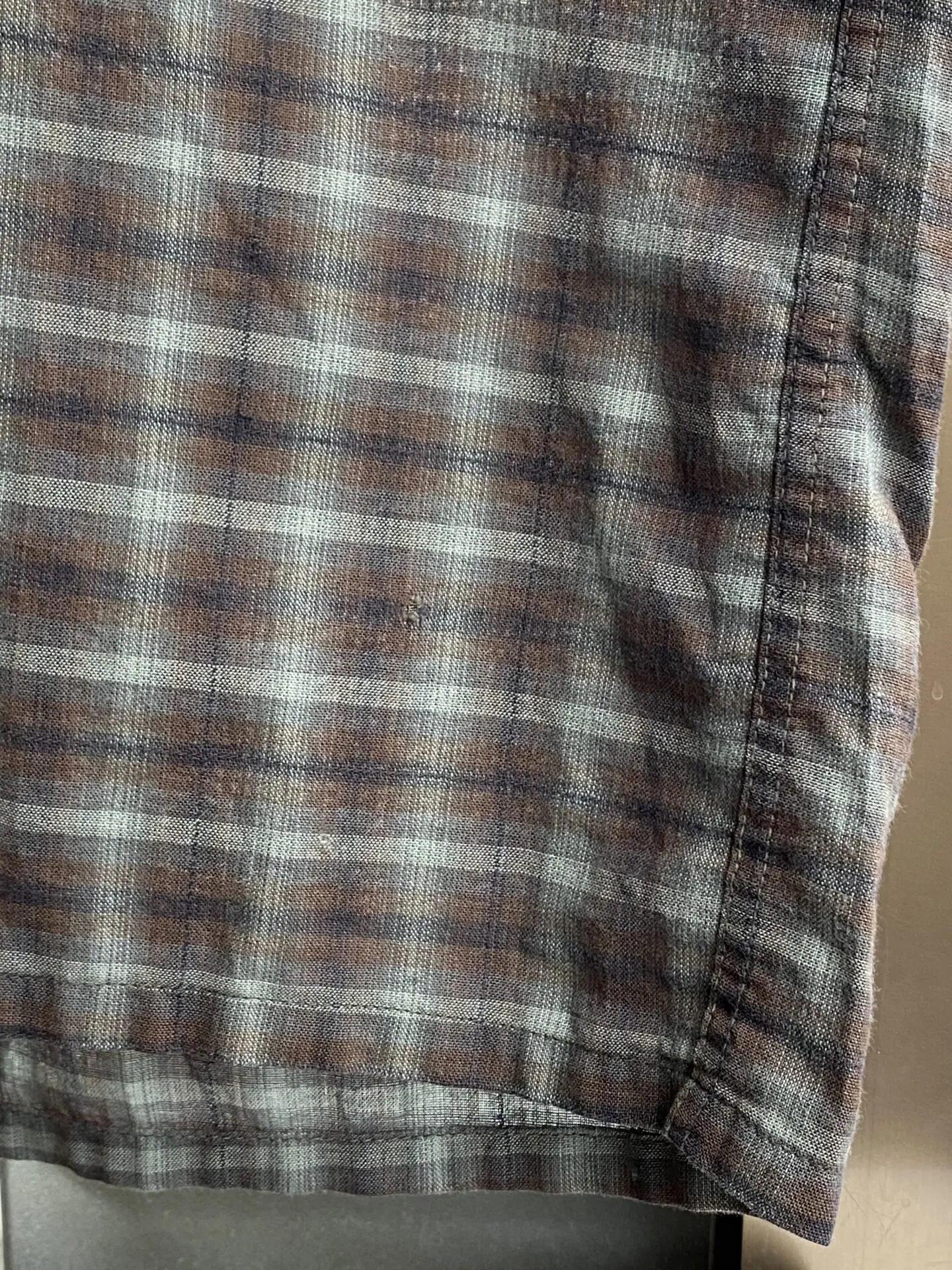 60s vintage Manhattan 半袖 開襟シャツ コットン100% 60's Vintage Manhattan MANSMOOTH 半袖オンブレチェック