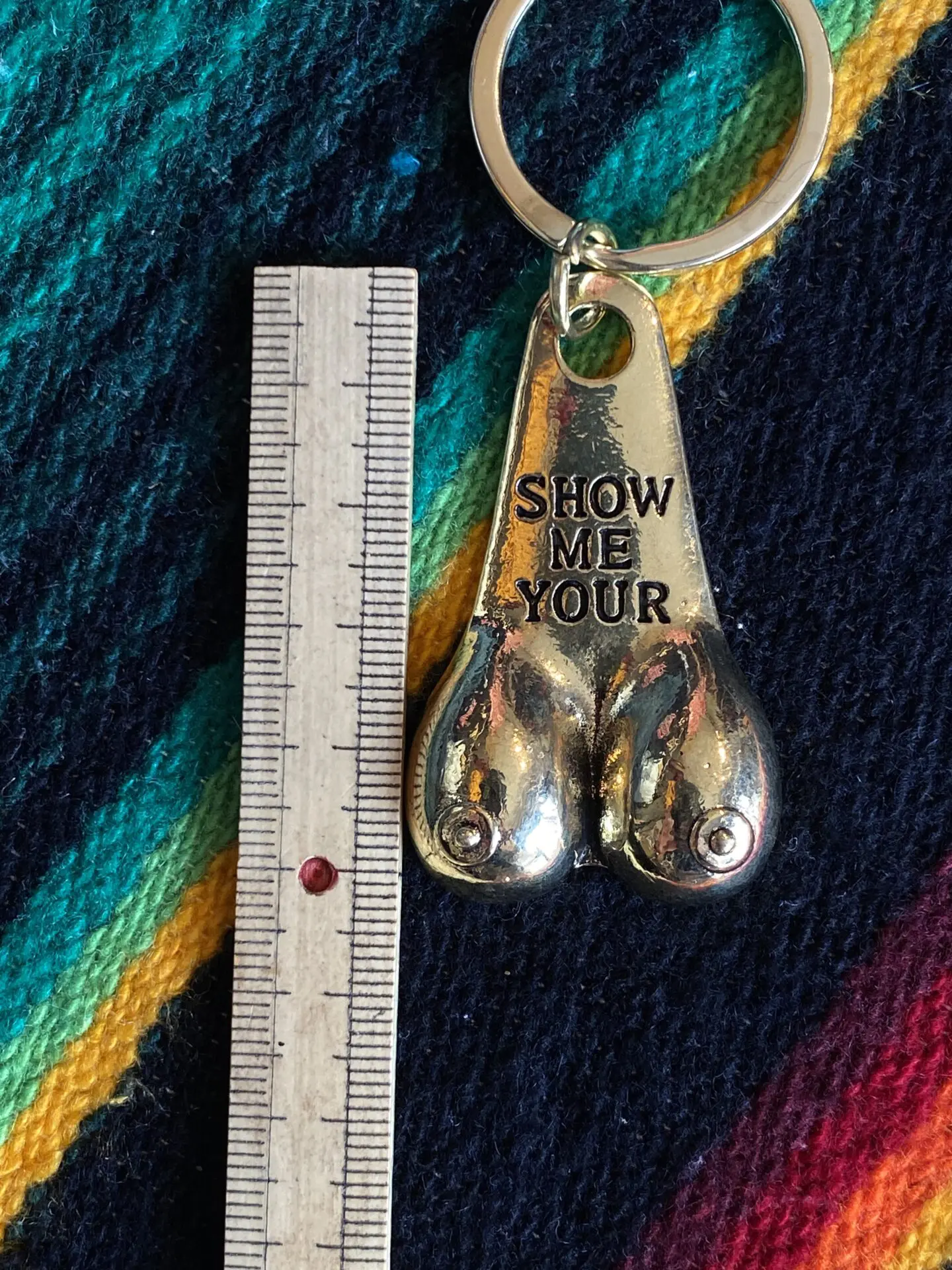 LUCKY SEXY BOOBS キーホルダー おっぱい 金 銀 ゴールド シルバー