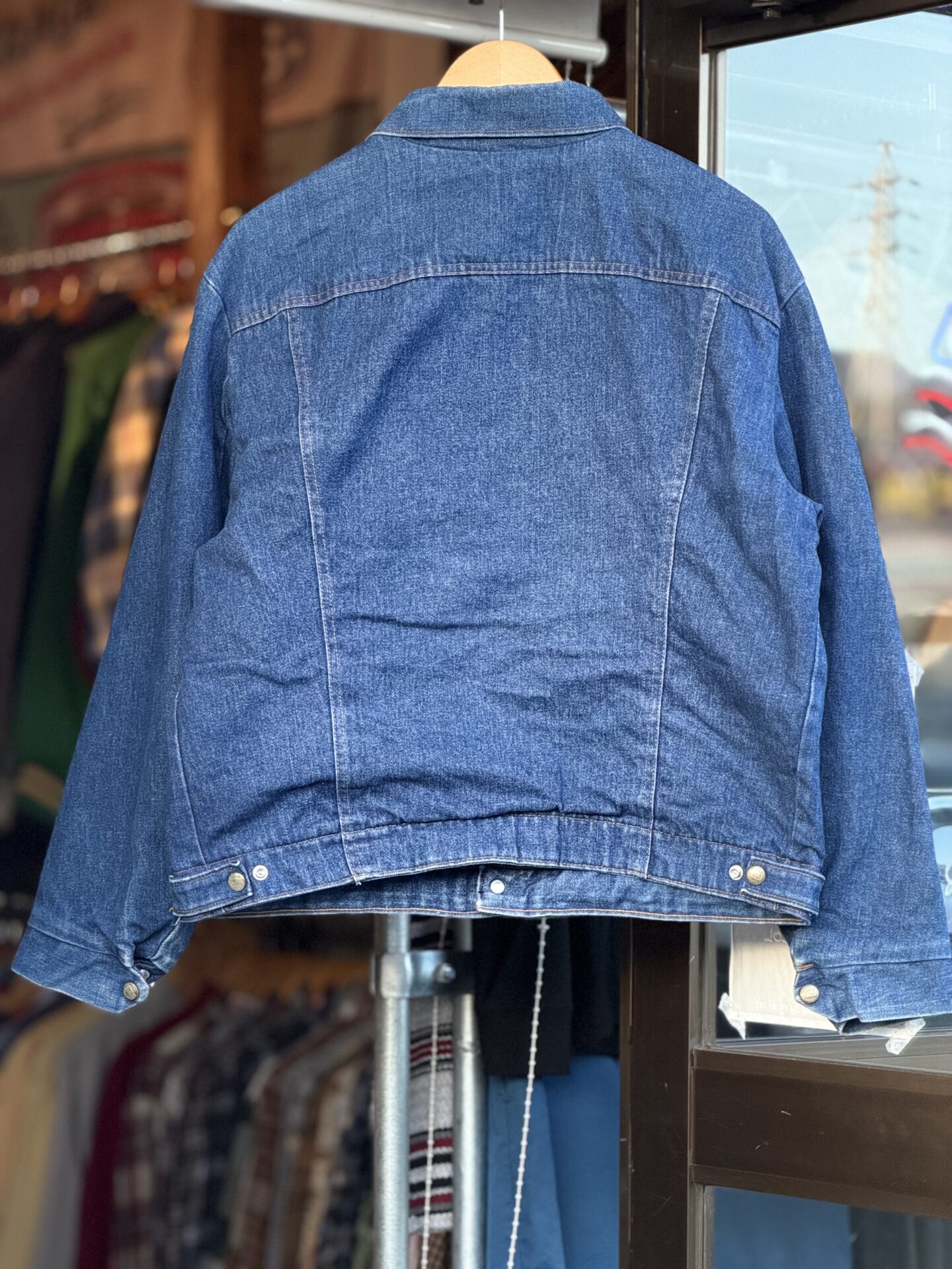 60~70's Vintage Key IMPERIAL フランネル裏地付きデニムジャケット MADE IN U.S.A. 記載無し 実寸M~Lサイズ程 ジージャン Gジャン アメカジ バッファローチェック キーインペリアル 古着 70年代 濃紺 スナップボタン 短丈