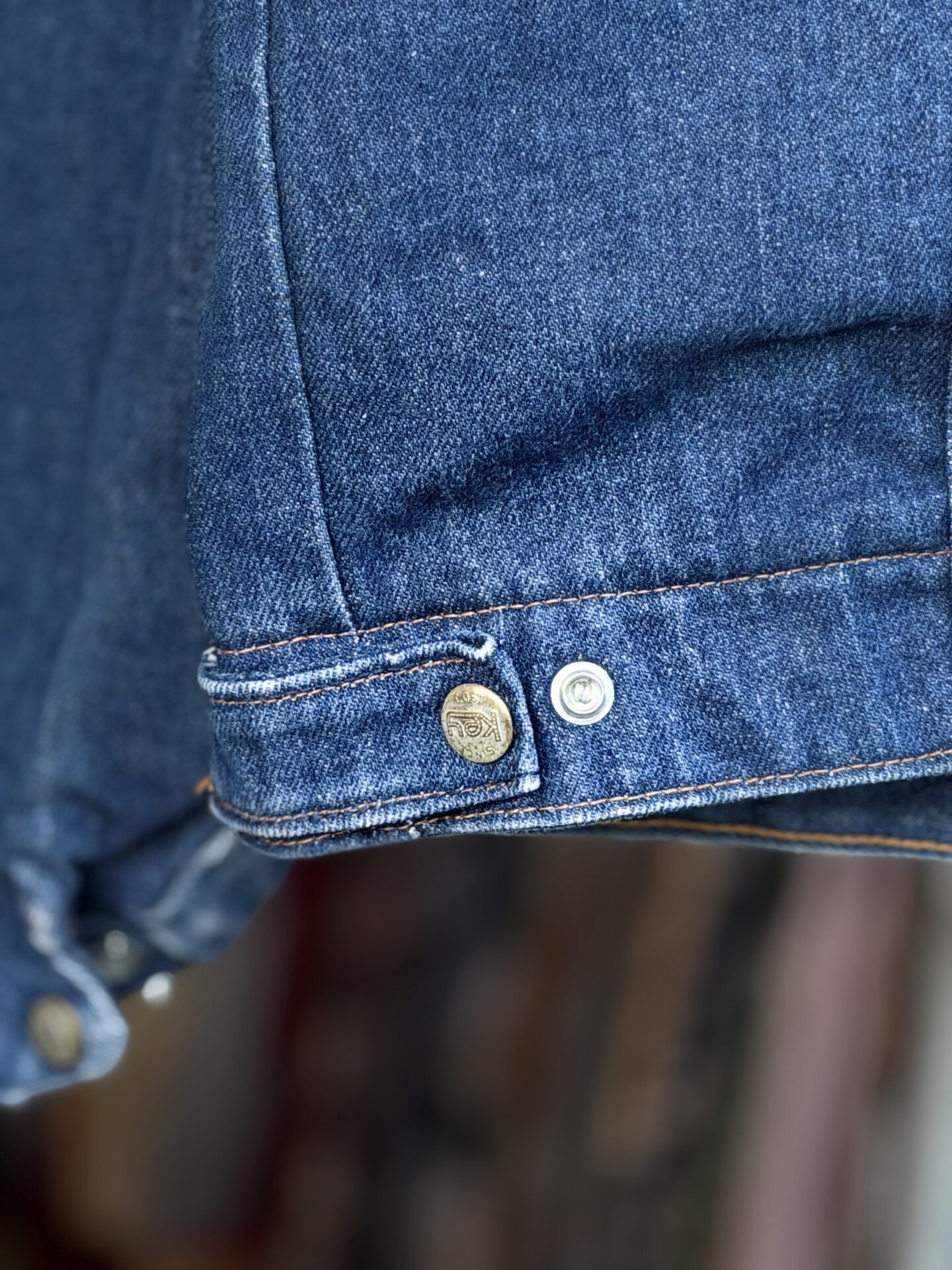 60~70's Vintage Key IMPERIAL フランネル裏地付きデニムジャケット MADE IN U.S.A. 記載無し 実寸M~Lサイズ程 ジージャン Gジャン アメカジ バッファローチェック キーインペリアル 古着 70年代 濃紺 スナップボタン 短丈