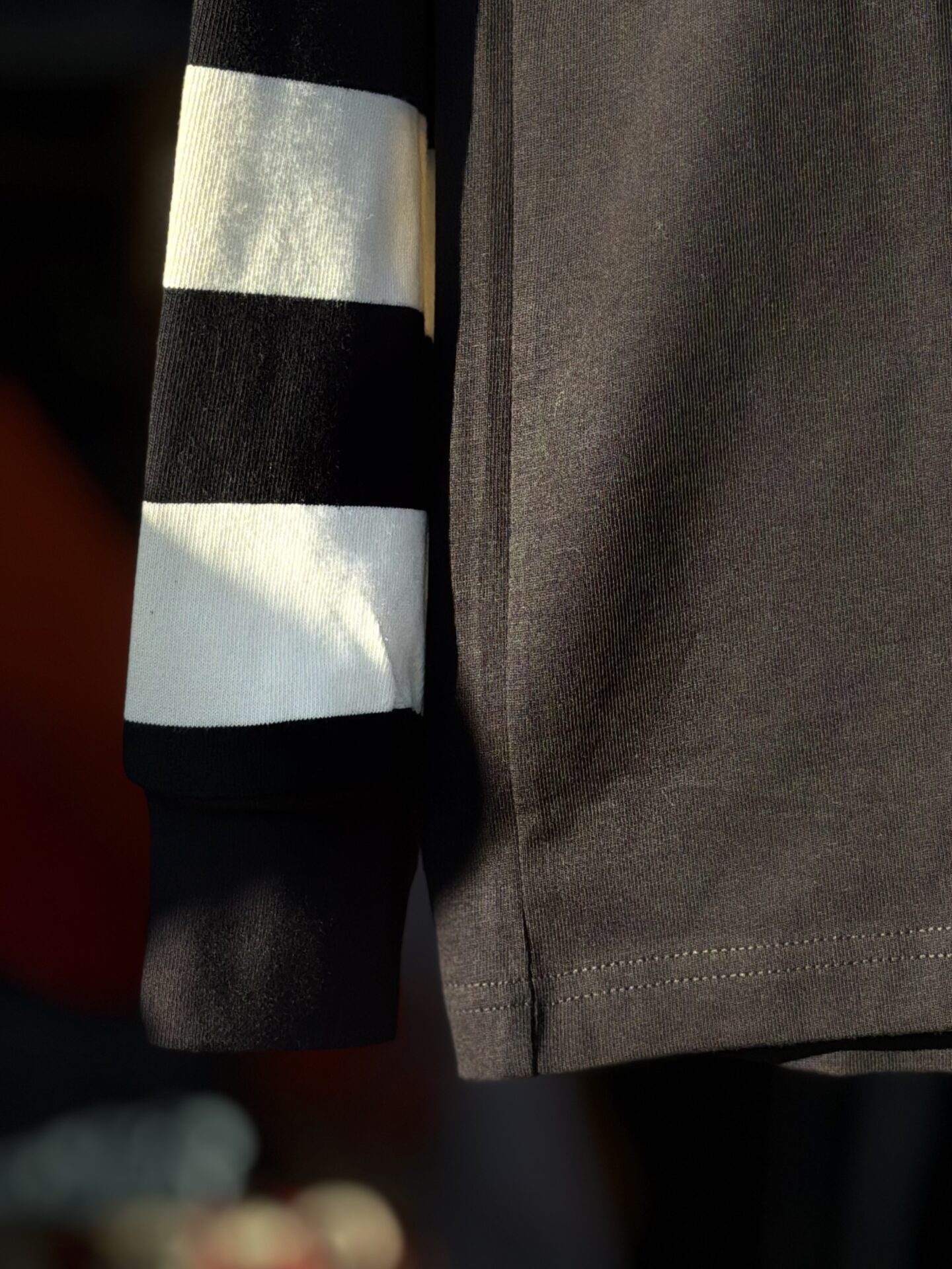 OKONKWO MFG.CO 袖ボーダーロングスリーブTシャツ ボーダースリーブ M L XL アメカジ バイカー 囚人 プリズナー ヘビーウェイト レイヤード 長袖Tシャツ ロンT