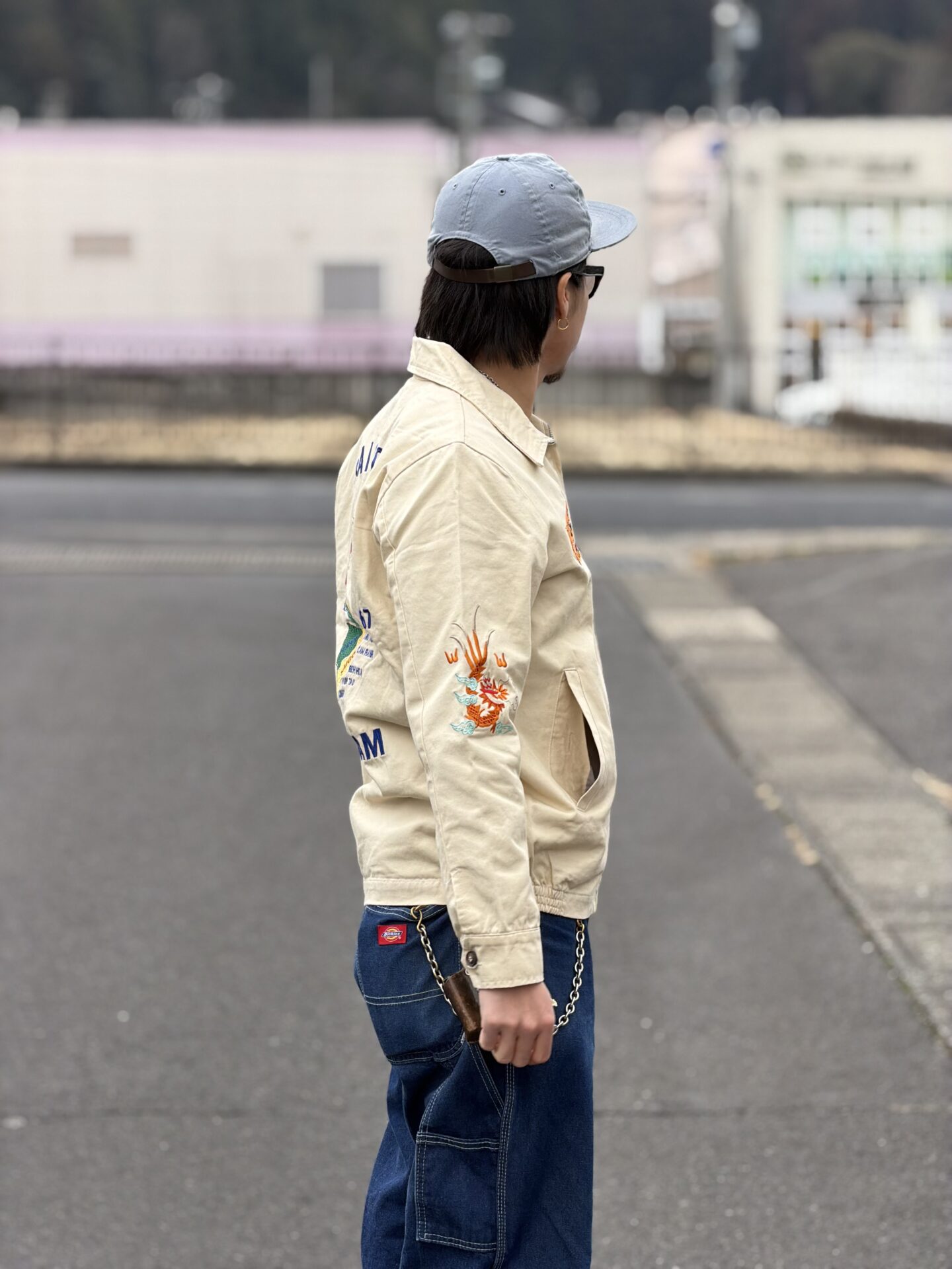 ベトジャン ホワイトM L XL 2XL XXL 福 虎 ベトナムジャケット