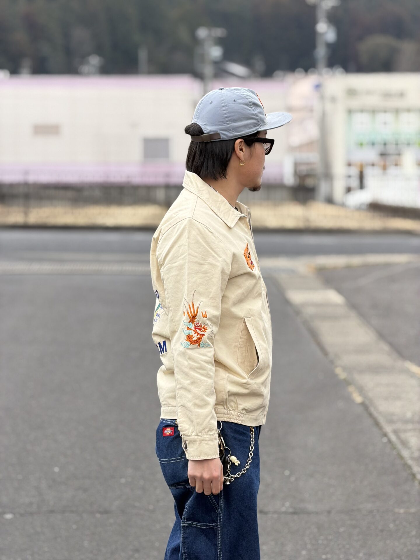 ベトジャン ホワイトM L XL 2XL XXL 福 虎 ベトナムジャケット