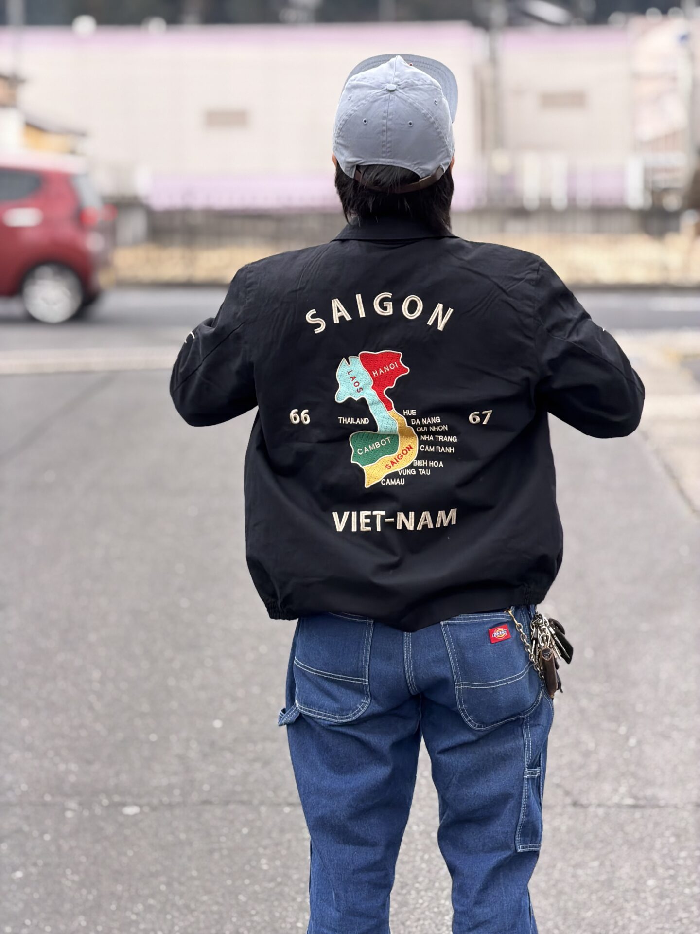 ベトジャン ブラック M L XL 2XL XXL 福 虎 ベトナムジャケット