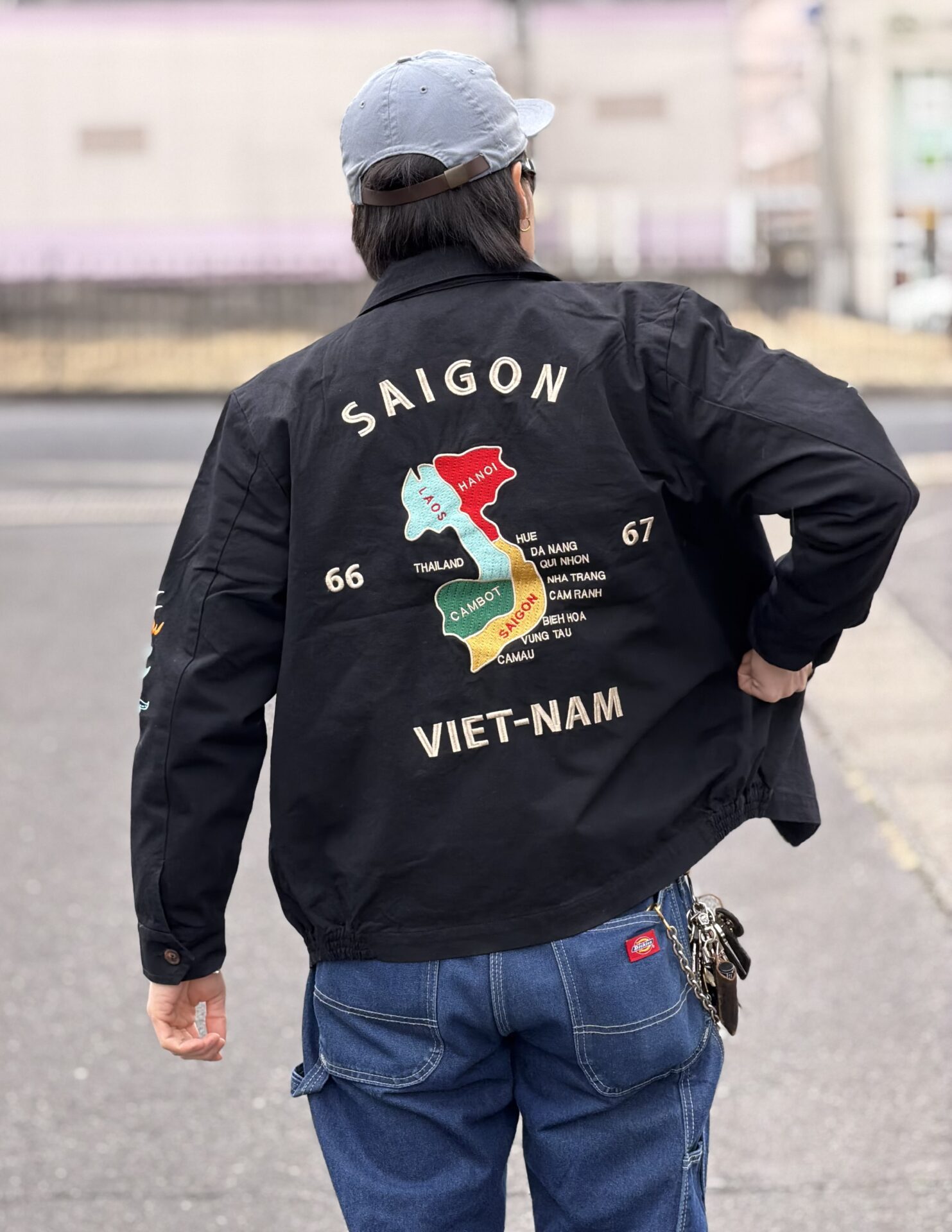 80~90's KOREA スーベニアジャケット Lサイズ コリジャン スカジャン