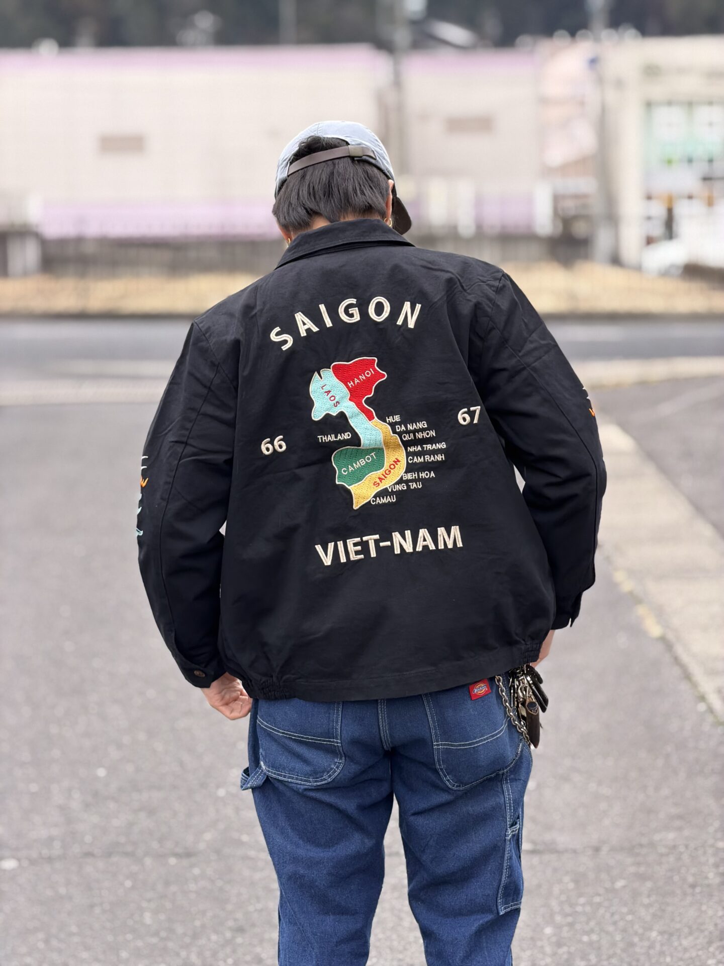 ベトジャン ブラック M L XL 2XL XXL 福 虎 ベトナムジャケット