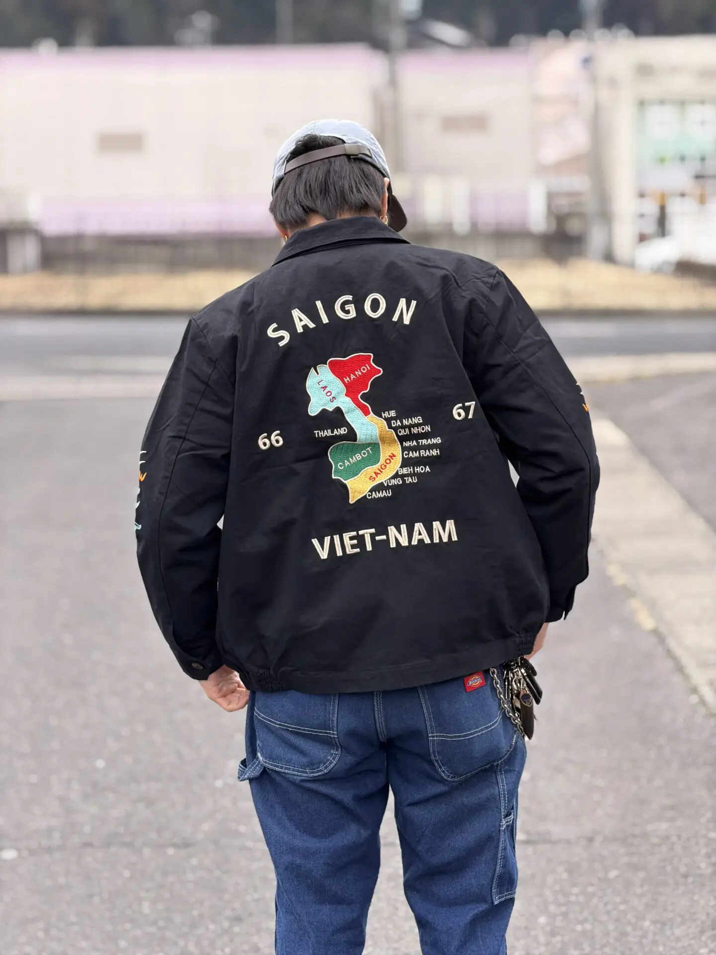 ベトジャン ブラック M L XL 2XL XXL 福 虎 ベトナムジャケット