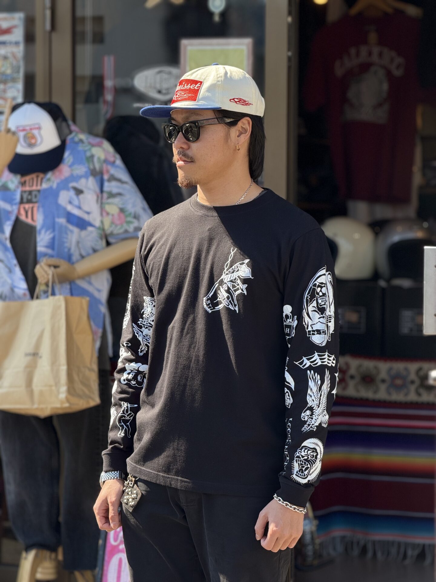 GRINWEAR×LOOSE NEEDLE TATTOOING LETHERS タトゥースリーブプリント