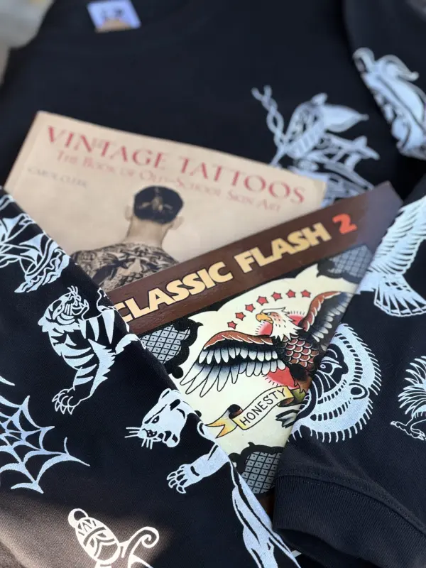 ウンコリン × ファッキンジャップタトゥー 長袖ロングスリーブ XL 未使用 GRINWEAR×LOOSE NEEDLE TATTOOING LETHERS タトゥースリーブプリント
